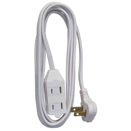 Master Electrician 09417ME 7 Ft. White Vinyl Low Profile Cube Tap Extension Cord